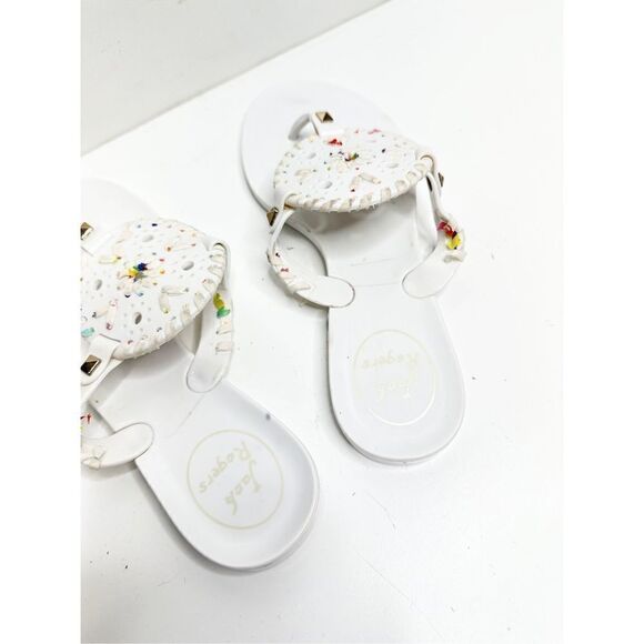 Jack Rogers Sandals Womens Size 5 White Georgica Jelly Slip On Flats - Picture 6 of 9